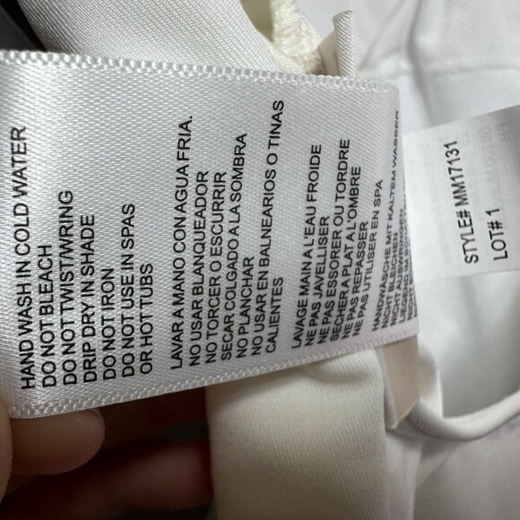 Michael Kors Swimsuit 12 One Piece White Studded Rhinestones Bride Honeymoon - Picture 8 of 11